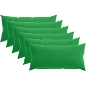 vidaXL Kussensloop 6 pcs HEERLEN Groen 40 x 80 cm Polyester