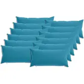 vidaXL Kussensloop 12 pcs HEERLEN Lichtblauw 40 x 80 cm Polyester