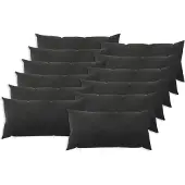 vidaXL Kussensloop 12 pcs HEERLEN Zwart 40 x 80 cm Fluweel