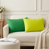 vidaXL Kussensloop 2 pcs HEERLEN Groen 50 x 75 cm Polyester