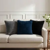 vidaXL Kussensloop 12 st HOUTEN Zwart 40 x 40 cm Nep Konijnenbont