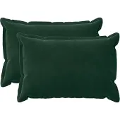 vidaXL Kussensloop 2 pcs HOUTEN Donkergroen 50 x 75 cm Fluweel