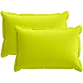 vidaXL Kussensloop 2 st HOUTEN Heldere Groen. 50 x 80 cm Polyester