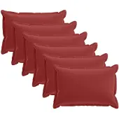 vidaXL Kussensloop 6 st HOUTEN Wijnrood 40 x 60 cm Polyester
