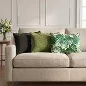 vidaXL Kussensloop 2 st HOUTEN Bladpatroon 40 x 60 cm Polyester