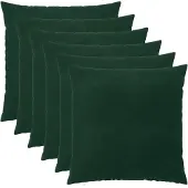 vidaXL Kussensloop 6 pcs HEERLEN Donkergroen 60 x 60 cm Fluweel