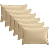 vidaXL Kussensloop 6 st HOUTEN Beige 50 x 75 cm Polyester