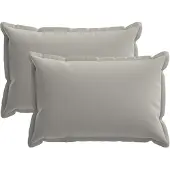 vidaXL Kussensloop 2 st HOUTEN Grijs 50 x 70 cm Polyester