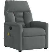 vidaXL Massagestoel Donkergrijze Stof
