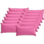 vidaXL Kussensloop 12 st HOUTEN Roze 40 x 80 cm Polyester