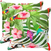 vidaXL Kussensloop 2 st HOUTEN Zwart 80 x 80 cm Polyester