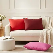 vidaXL Kussensloop 2 pcs HEERLEN Roze 50 x 80 cm Polyester