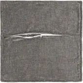 vidaXL Kussensloop 2 st HOUTEN Donkergrijs 80 x 80 cm Chenille Stof