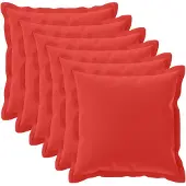 vidaXL Kussensloop 6 st HOUTEN Rood 60 x 60 cm Polyester