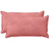 vidaXL Kussensloop 2 st HOUTEN Roze 40 x 80 cm Fluweel