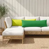 vidaXL Kussensloop HEERLEN Groen 40 x 145 cm Polyester