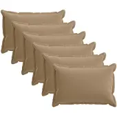 vidaXL Kussensloop 6 st HOUTEN Taupe 30 x 50 cm Polyester