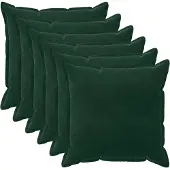 vidaXL Kussensloop 6 pcs HOUTEN Donkergroen 60 x 60 cm Fluweel