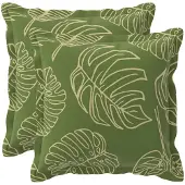 vidaXL Kussensloop 2 st HOUTEN Blad Design 50 x 50 cm Polyester