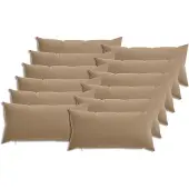 vidaXL Kussensloop 12 st HEERLEN Taupe 40 x 80 cm Polyester
