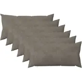 vidaXL Kussensloop 6 st HEERLEN Lichtgrijs 40 x 70 cm fluweel