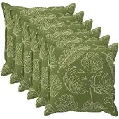 vidaXL Kussensloop 6 st HOUTEN Blad Design 50 x 50 cm Polyester