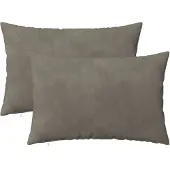 vidaXL Kussensloop 2 pcs HEERLEN Lichtgrijs 50 x 70 cm Fluweel