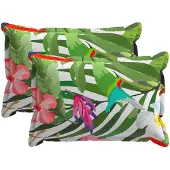 vidaXL Kussensloop 2 st HOUTEN Zwart 30 x 50 cm Polyester