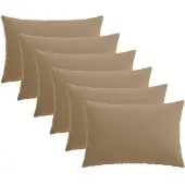 vidaXL Kussensloop 6 st HEERLEN Taupe 30 x 50 cm Polyester
