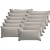 vidaXL Kussensloop 12 st HOUTEN Grijs 40 x 80 cm Polyester