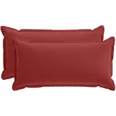 vidaXL Kussensloop 2 st HOUTEN Wijnrood 40 x 80 cm Polyester