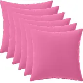 vidaXL Kussensloop 6 pcs HEERLEN Roze 30 x 30 cm Polyester