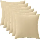vidaXL Kussensloop 6 pcs HEERLEN Beige 30 x 30 cm Polyester