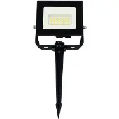 Heitronic Bolton 2.0 schijnwerper, 10 W, grondspies, stekker, zwart, Aluminium
