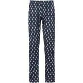 Mey Pyjamabroek 'Pancake Proof' opaal / donkerblauw / roestbruin / offwhite
