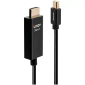 Lindy 40923 DisplayPort-kabel HDMI Aansluitkabel Mini DisplayPort-stekker, HDMI-A-stekker 3.00 m Zwart