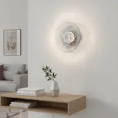 Lyora Wandlamp Delion chroom met glas