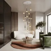 Lyora Design hanglamp Noemi zwart met wit en goud Ø 72cm