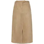 Smashed Lemon Midi rok van faux suède |