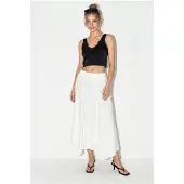 Bianco Hoge Taille A-Lijn Midi Rok