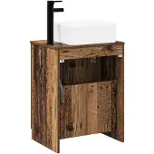 vidaXL Badkamermeubel Set Oud hout Bewerkt hout