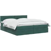 vidaXL Opbergbed met hoofdeinde 2 st Donkergroen