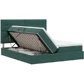 vidaXL Opbergbed met hoofdeinde Donkergroen 180 x 200 cm Fluweel
