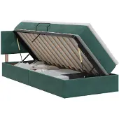 vidaXL Opbergbed met hoofdeinde Donkergroen 100 x 200 cm Fluweel