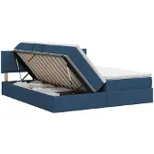 vidaXL Opbergbed met hoofdeinde 2 st Blauw Kunstleer