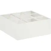vidaXL Plantenbak Wit 100 x 100 x 40 cm Koudgewalst staal