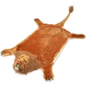 vidaXL Leeuwenvloerkleed pluche 205 cm bruin