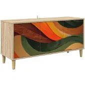 vidaXL Tv-meubel BONN 102 x 33 x 50 cm Sonoma Bewerkt hout