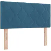 vidaXL Boxspringbed met matras Donkerblauw 120 x 200 cm Fluweel