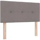 vidaXL Boxspringbed met matras en LED-verlichting, taupe kleur, 90 x 190 cm, gestoffeerd
